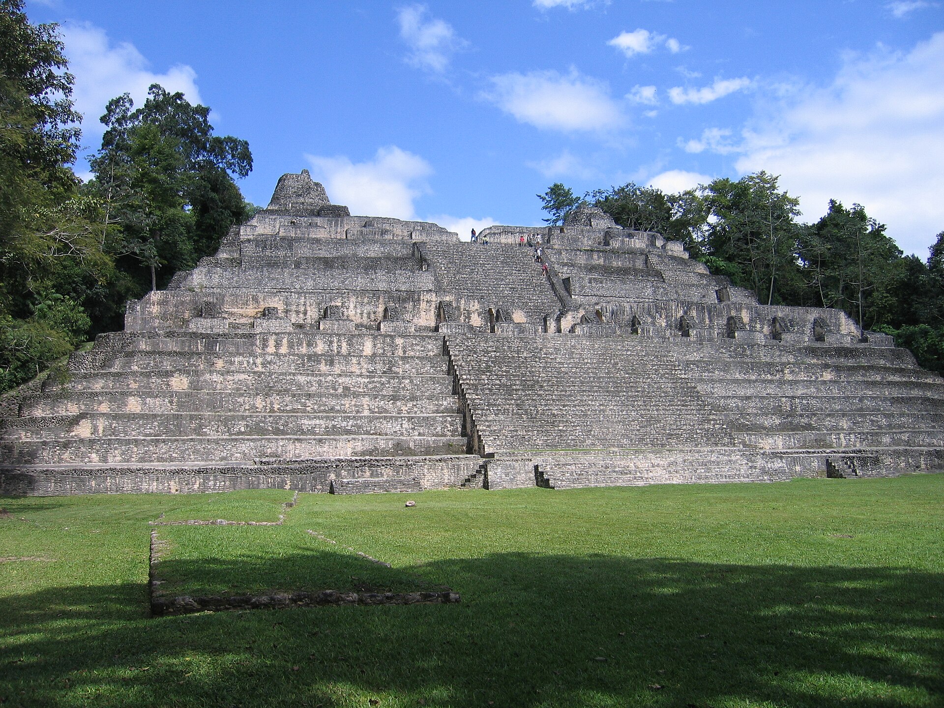 The Caana Maya complex rising from the Chiquibul forest at Caracol, Belize