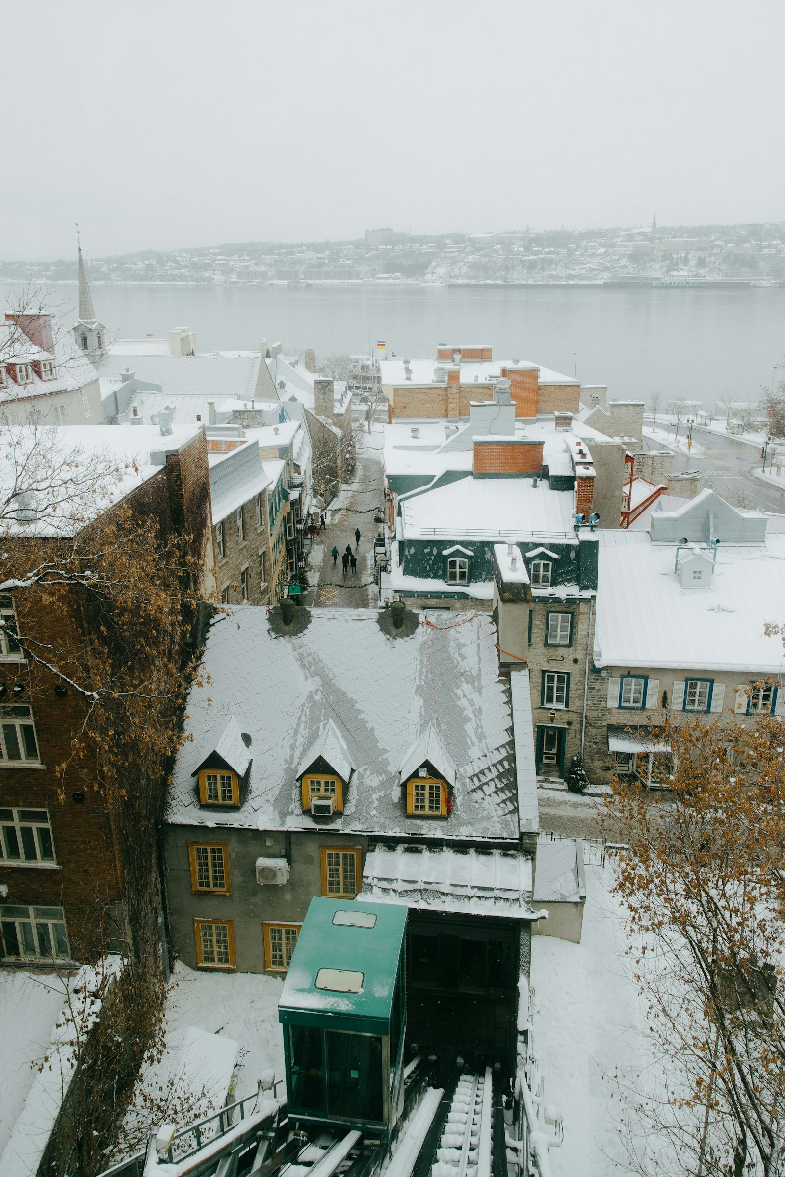 Historic Quebec City streets and architecture in a winter Canada journey