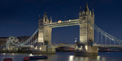 How deeply to explore for London: Tower Bridge London Feb 2006