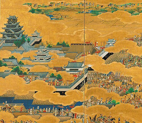 How deeply to explore for Osaka: Osaka Castle Keep tower of 「A figure of camp screen of the Osaka summer」