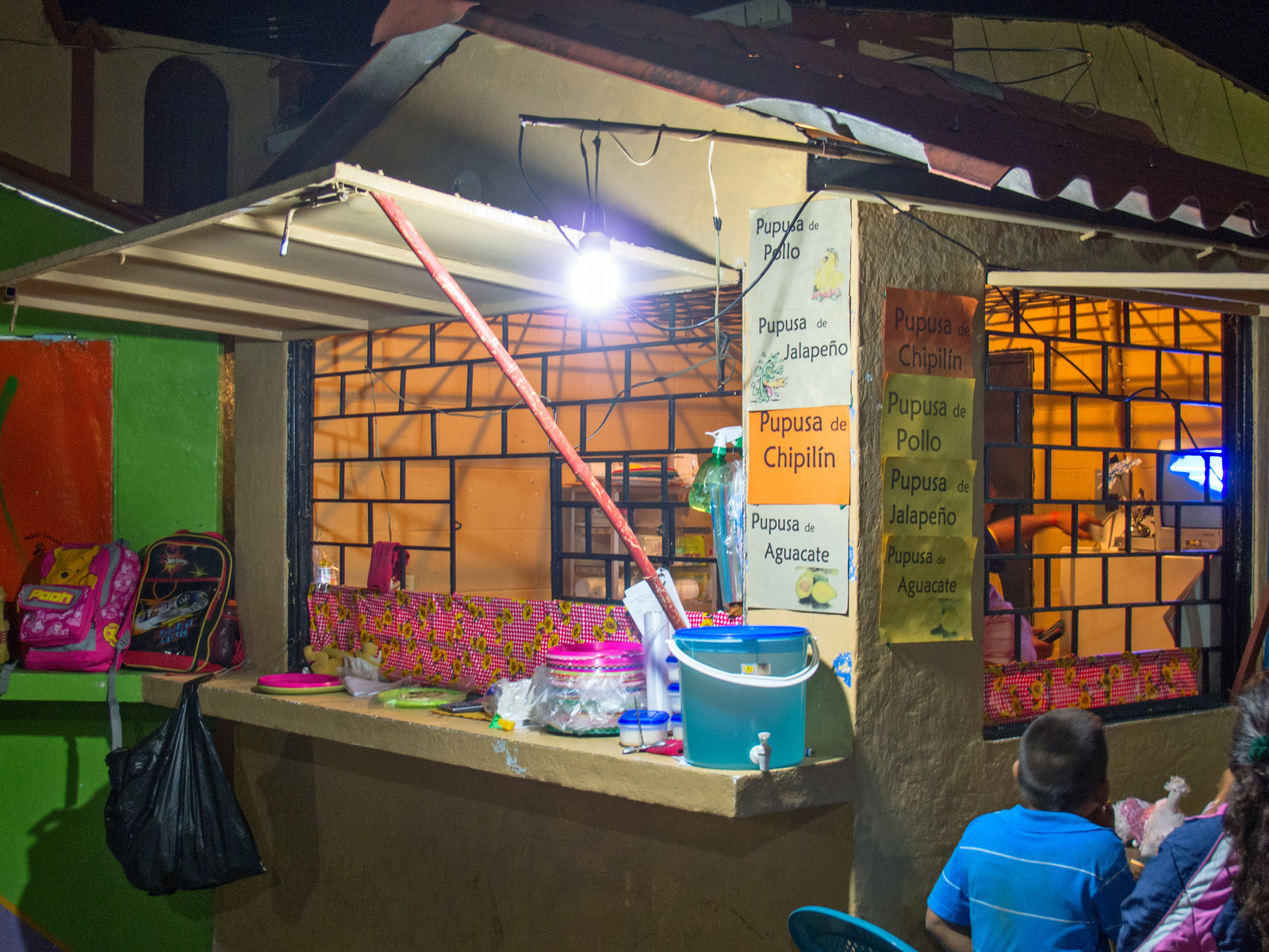 A neighborhood pupusería in Santiago Texacuangos, El Salvador