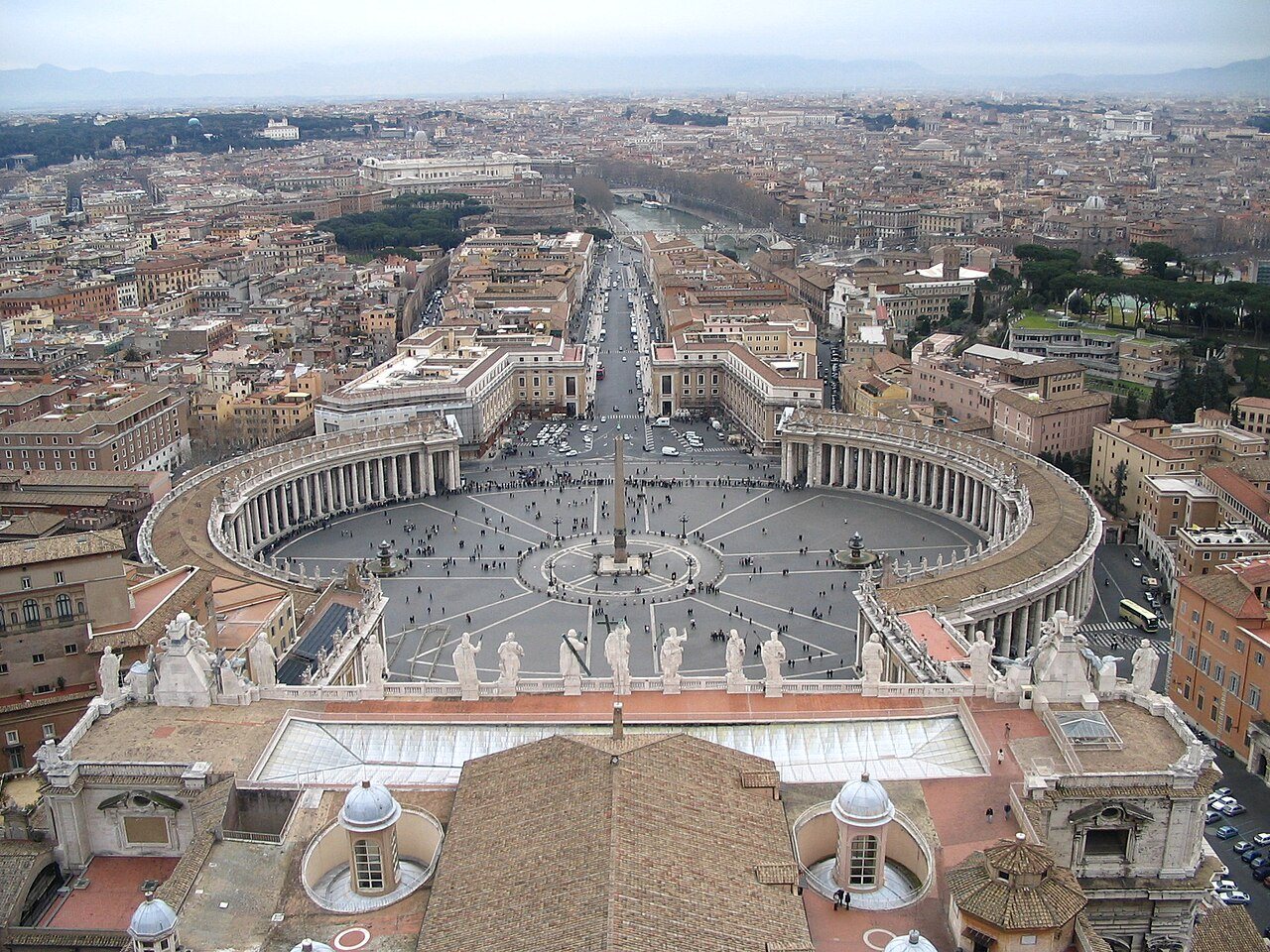 Vatican City: Saint Peter's Square from the dome