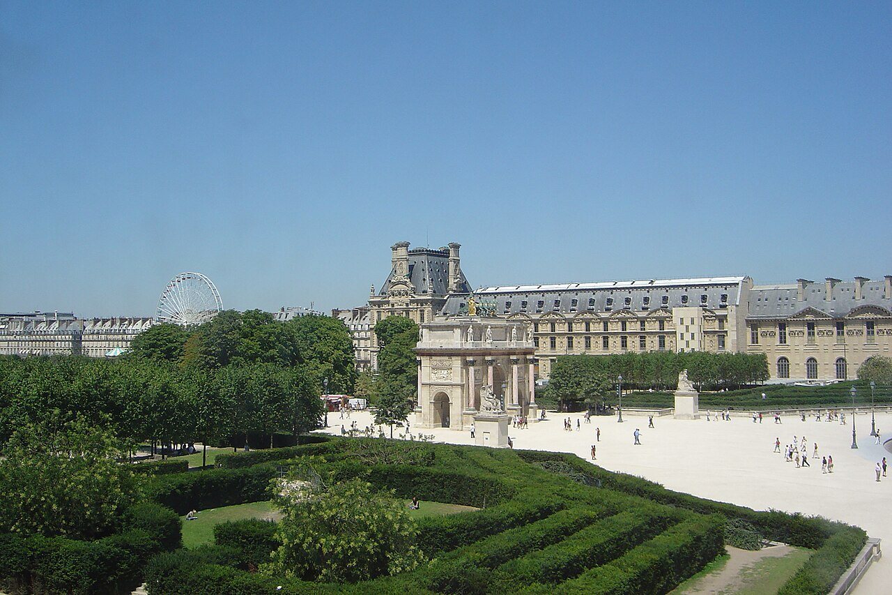 Louvre & Tuileries: Paris Tuileries garden seen from Louvre DSC00894