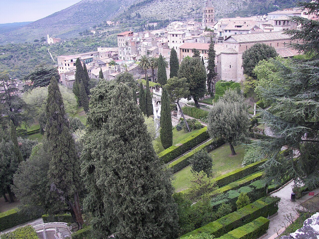Tivoli or the Appian Way: Villa d'Este garden and Tivoli