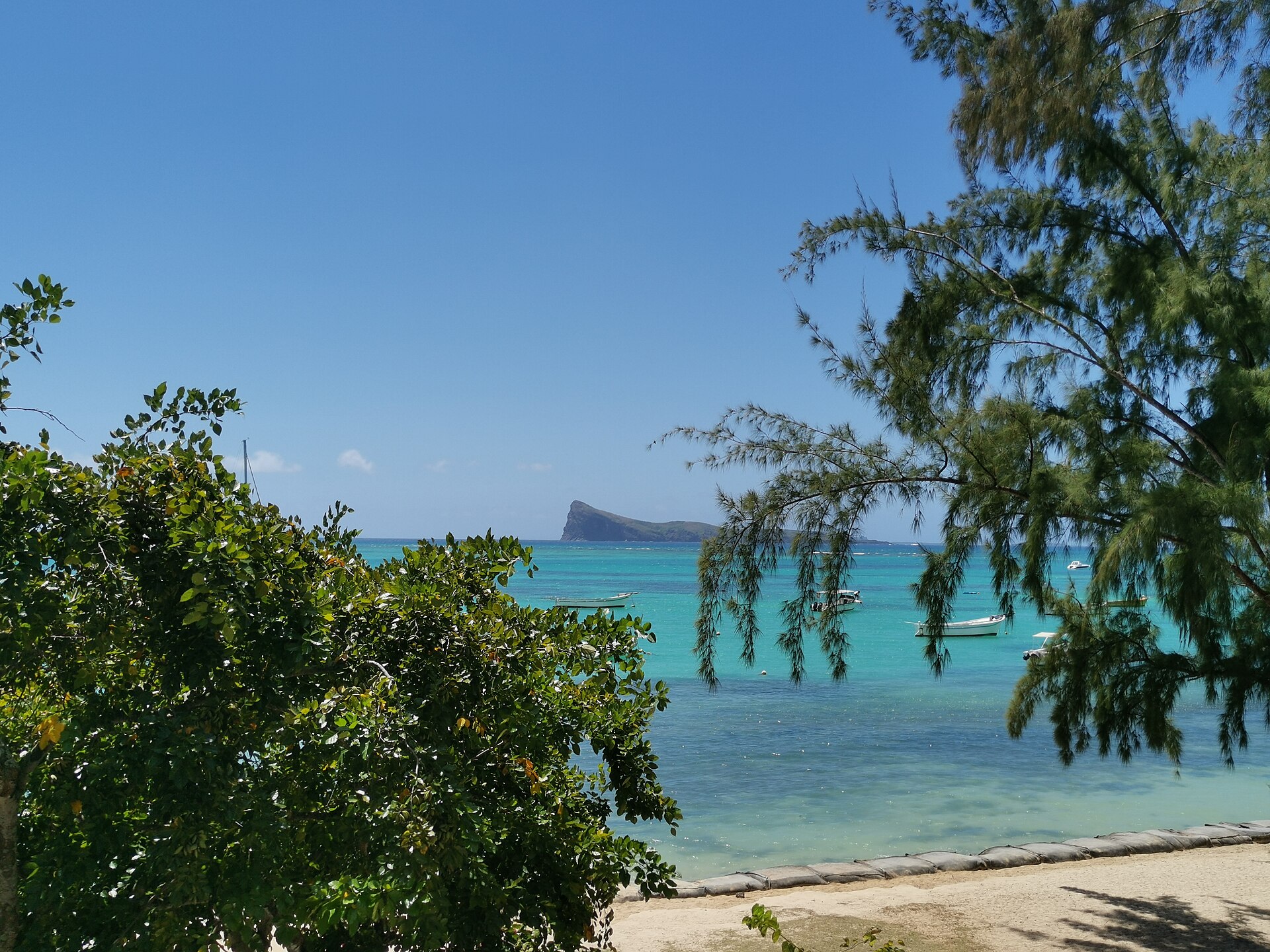 Bain Boeuf beach and lagoon in northern Mauritius