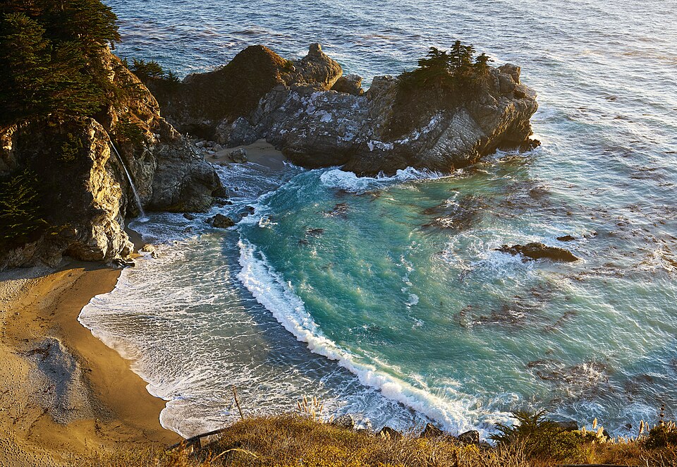 McWay Falls dropping onto a secluded cove along California's Big Sur coast