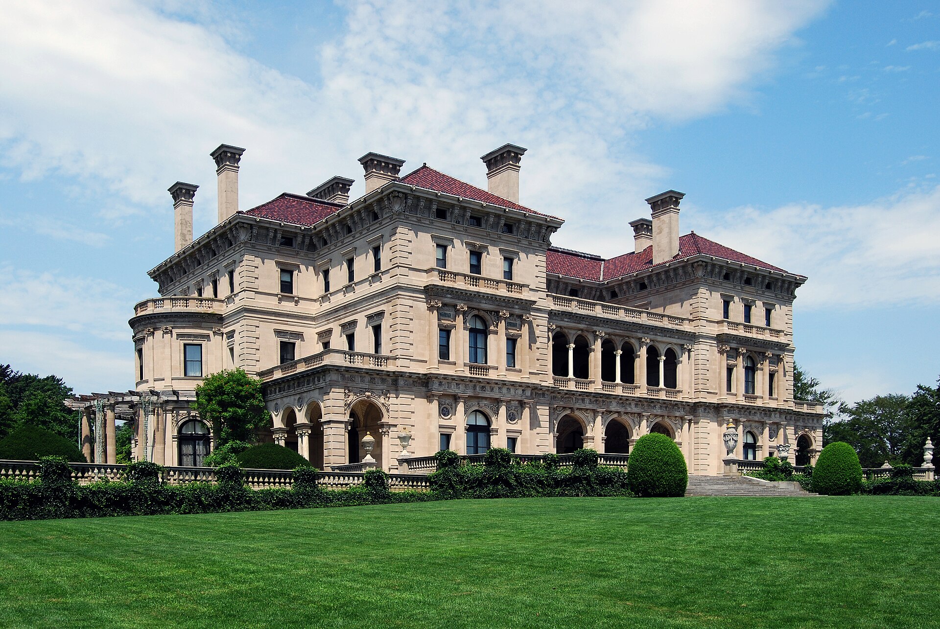 The Breakers mansion and formal grounds in Newport, Rhode Island