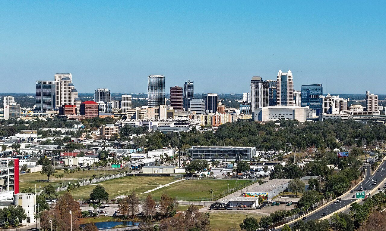 Lake Eola and downtown Orlando