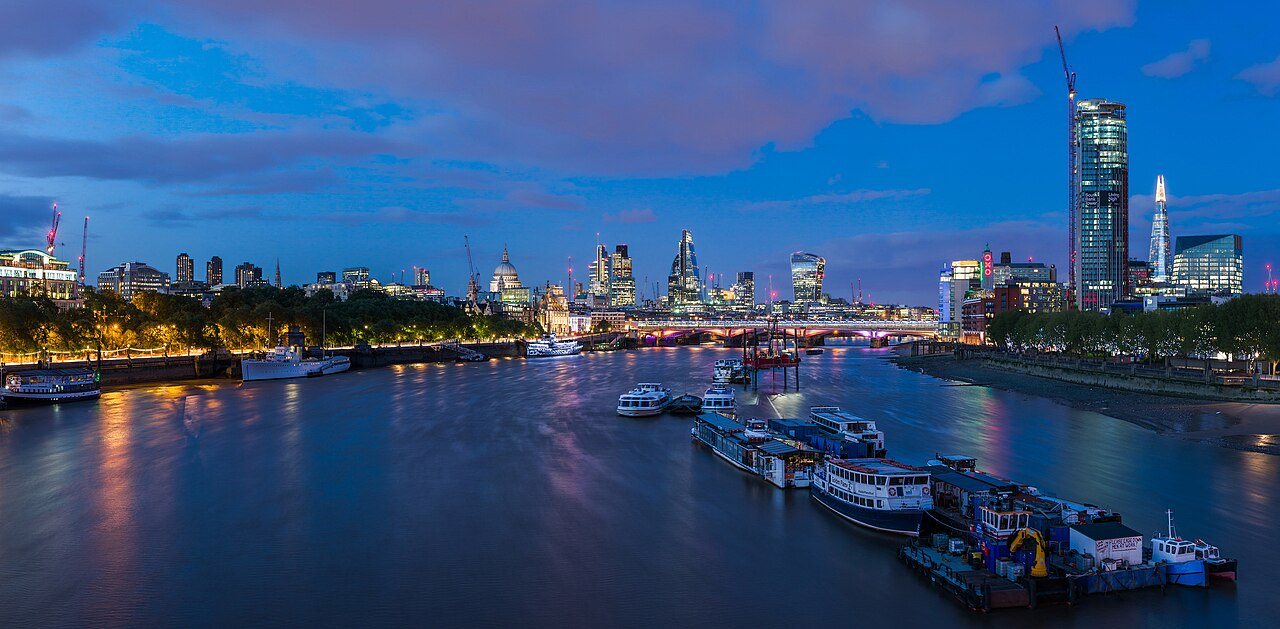 London skyline viewed across the River Thames
