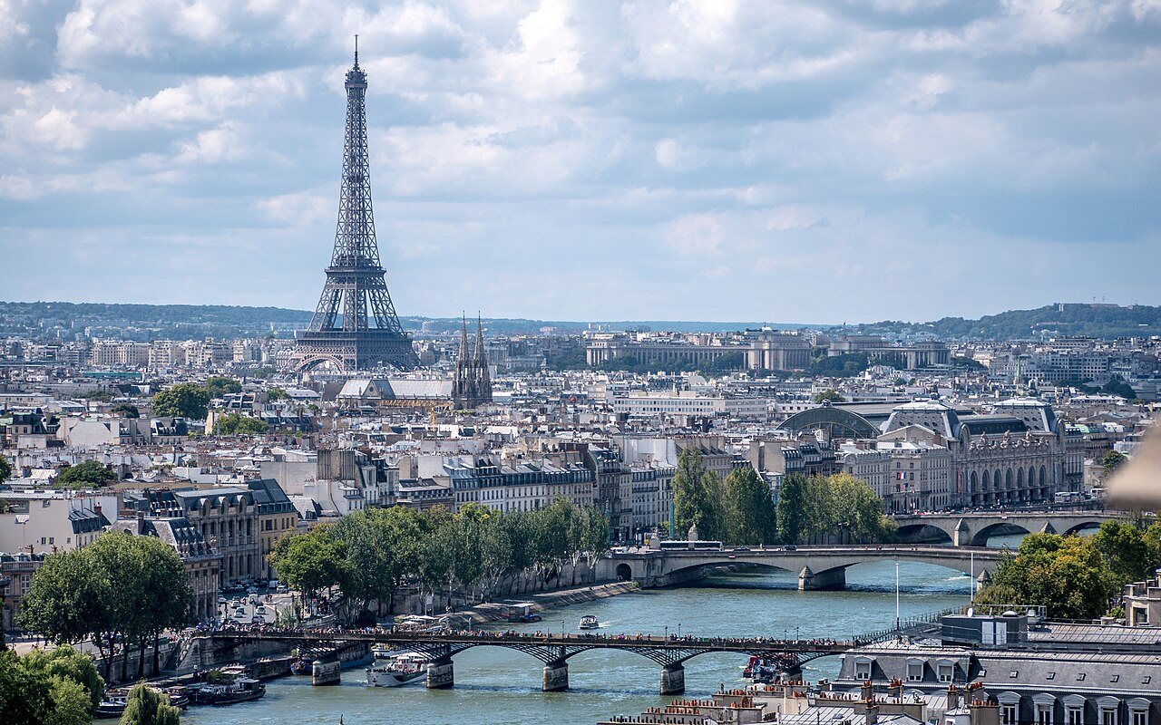 The Eiffel Tower and Champ de Mars in Paris