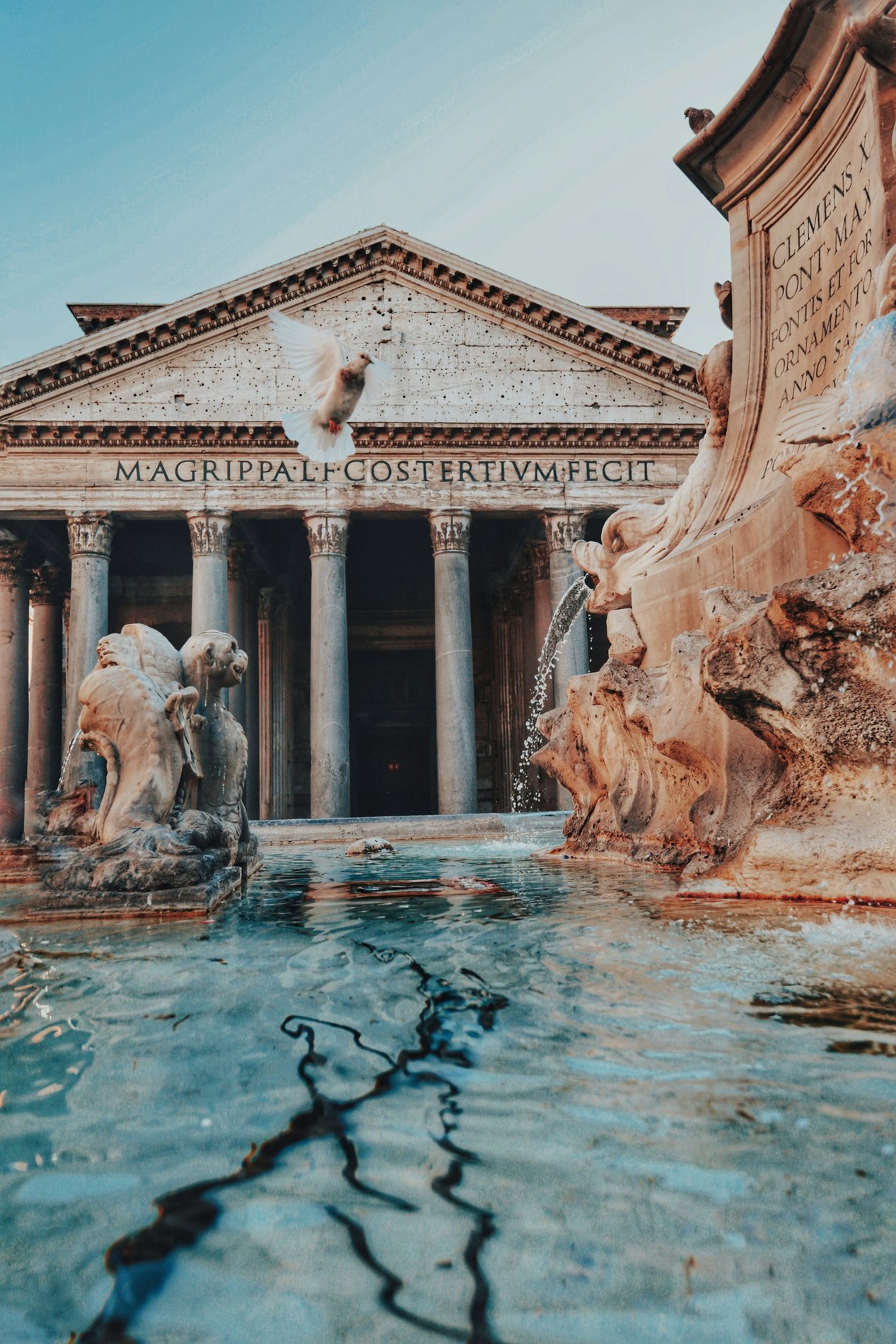 The Pantheon and historic streets in Rome