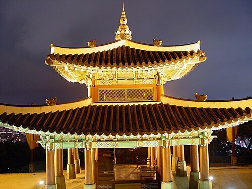 A broader city stay for Seoul: Seosangdae Hwaseong Fortress Nighttime 2008 10 23