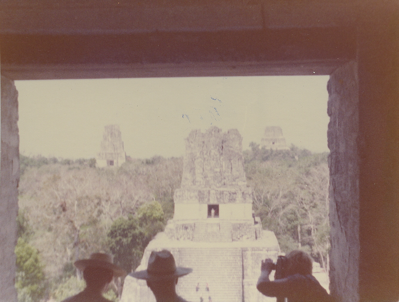 Tikal's temples and forest on the northern Guatemala route toward Belize