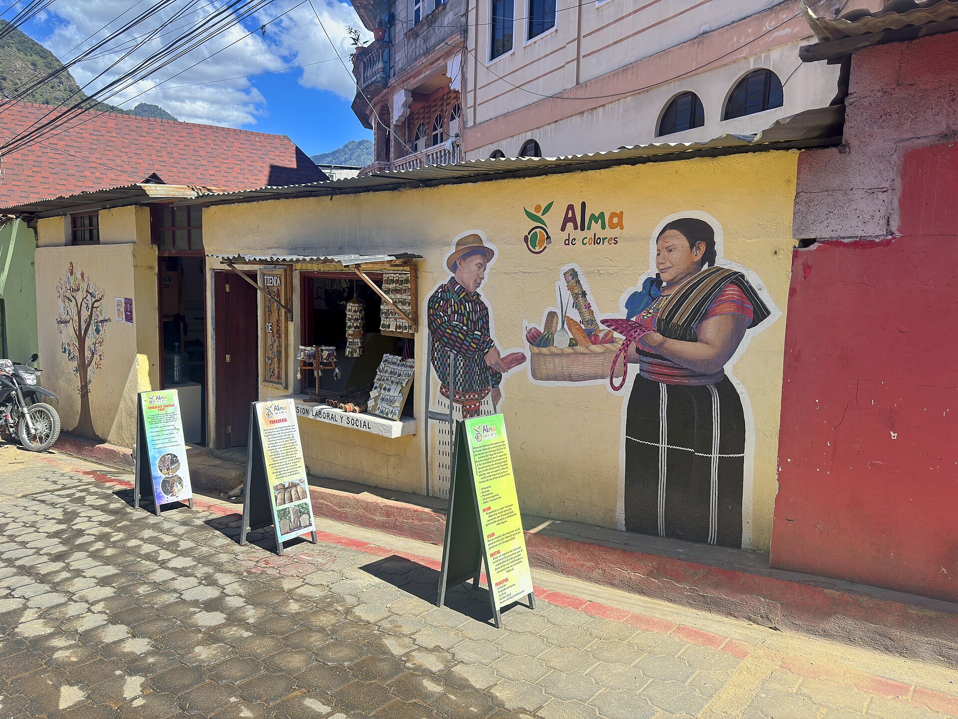 The Alma de Colores weaving collective and café in Guatemala's highlands